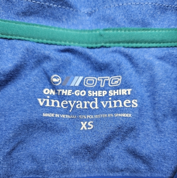 Vineyard Vines On The Go Shep Shirt Quarter Zip NEW Mens XS Blue - Picture 3 of 11
